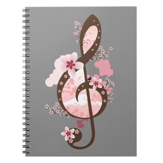 Cherry Blossom Music Notitieboek (Voorkant)