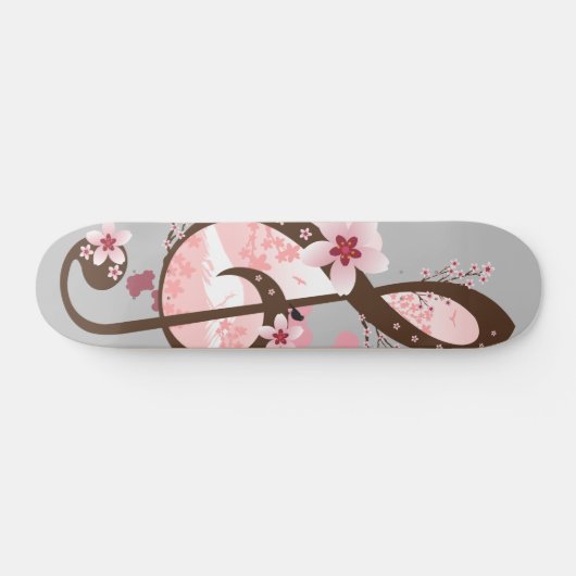 Cherry Blossom Music Persoonlijk Skateboard (Horizontaal)