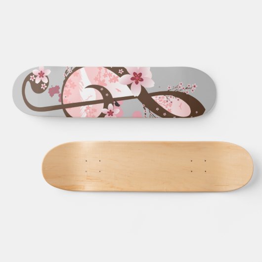 Cherry Blossom Music Persoonlijk Skateboard (Horizontaal)