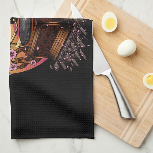 Cherry Blossom Musical Theedoek (Quarter Fold)