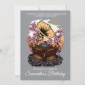 Cherry Blossom Musical Verjaardag Kaart (Voorkant)