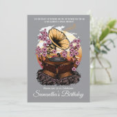 Cherry Blossom Musical Verjaardag Kaart (Staand voorkant)