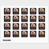 Cherry Blossom Musical Vierkante Sticker (Vel)