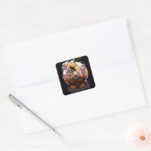 Cherry Blossom Musical Vierkante Sticker (Envelop)
