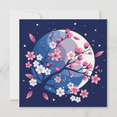 Cherry Blossom Nights Bedankkaart (Achterkant)