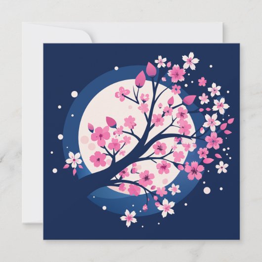 Cherry Blossom Nights Bedankkaart (Voorkant)
