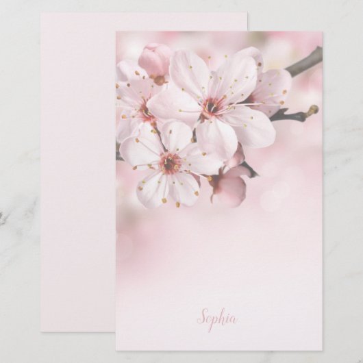Cherry Blossom Note Pads Briefpapier (Voorkant / Achterkant)