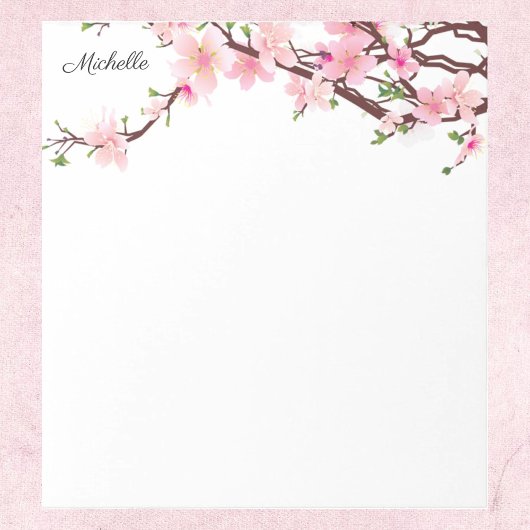 Cherry Blossom Notitieblok JOUW TEKST