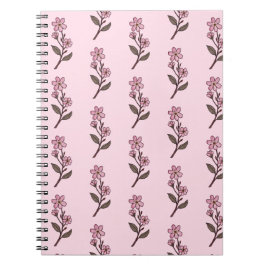 Cherry Blossom Notitieboek - Roze Patroon