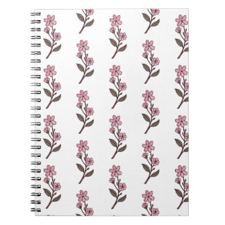 Cherry Blossom Notitieboek - White Pattern