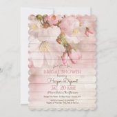 Cherry Blossom on Wood Invitation Kaart (Voorkant)