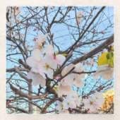 Cherry Blossom Onderzetter Glazen Onderzetter (Voorkant)