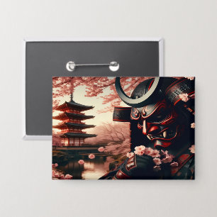 Cherry Blossom Oni Button