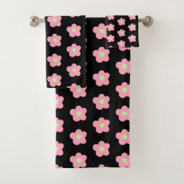 Cherry Blossom op Black Bad Handdoek