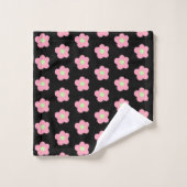 Cherry Blossom op Black Bad Handdoek (Wasdoekje)