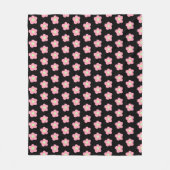 Cherry Blossom op Black Fleece Deken (Voorkant)