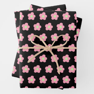 Cherry Blossom op Black Inpakpapier Vel
