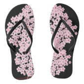 Cherry Blossom op Black Teenslippers (Voetbed)
