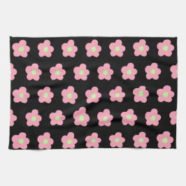 Cherry Blossom op Black Theedoek