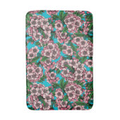 Cherry Blossom op blauw Badmat (Voorkant Verticaal)