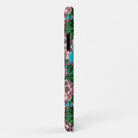 Cherry Blossom op blauw Case-Mate iPhone Case (Achterkant/rechts)