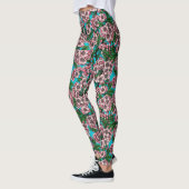 Cherry Blossom op blauw Leggings (Links)