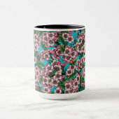 Cherry Blossom op blauw Mok (Midden)