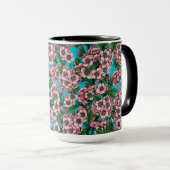 Cherry Blossom op blauw Mok (Voorkant rechts)