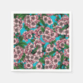 Cherry Blossom op blauw Servet (Voorkant)