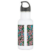 Cherry Blossom op blauw Waterfles (Achterkant)