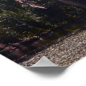 Cherry Blossom op bomen over water, klein Poster (Hoek)