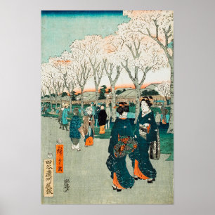 Cherry Blossom op de Jewel River Embankment Pos Poster