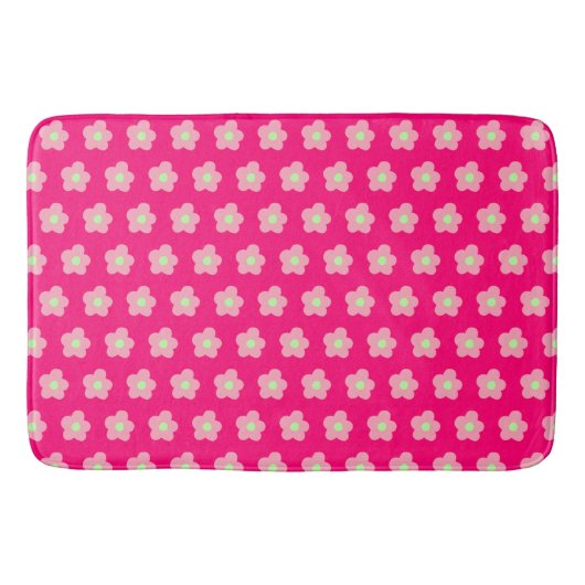 Cherry Blossom op roze Badmat (Voorkant)