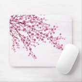 Cherry Blossom op roze Muismat (Met muis)