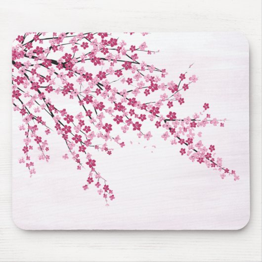 Cherry Blossom op roze Muismat (Voorkant)