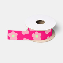 Cherry Blossom op roze Satijnen Lint