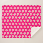 Cherry Blossom op roze Sherpa Deken (Voorkant (horizontaal))