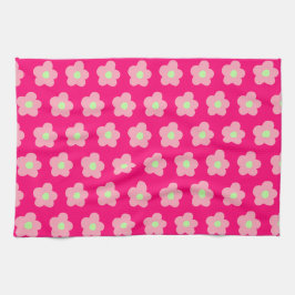 Cherry Blossom op roze Theedoek