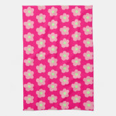 Cherry Blossom op roze Theedoek (Verticaal)