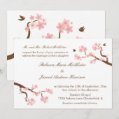Cherry Blossom op white Landscape Invite Kaart (Voorkant / Achterkant)