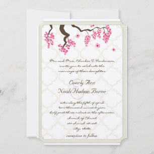 Cherry Blossom Orchard Grove Tree Wedding Kaart