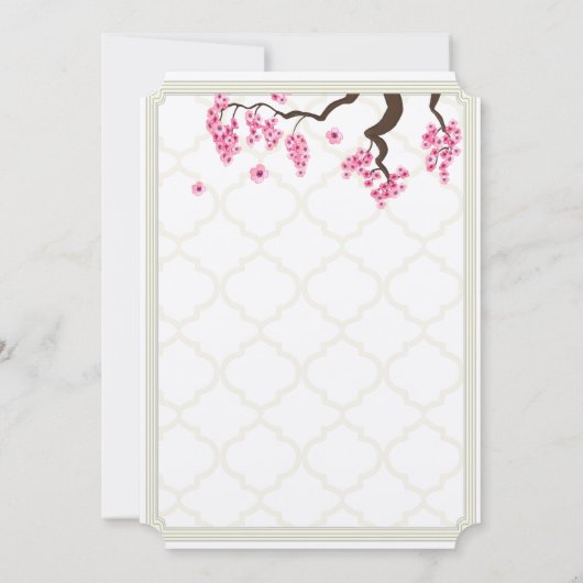 Cherry Blossom Orchard Grove Tree Wedding Kaart (Achterkant)