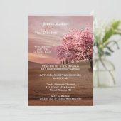 Cherry Blossom Orchard na huwelijksuitnodiging Kaart (Staand voorkant)