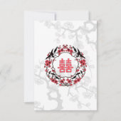 Cherry Blossom Oriental RSVP-uitnodiging RSVP Kaartje (Achterkant)