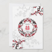 Cherry Blossom Oriental Wedding Kaart (Voorkant)