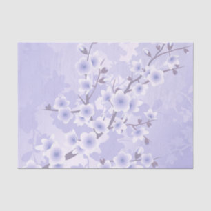 Cherry Blossom Paars Floral Tissuepapier