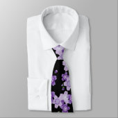 Cherry Blossom Paars Sakura Stropdas (Gebonden)