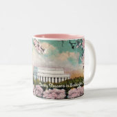 Cherry Blossom Painted Coffee Mok (Voorkant rechts)