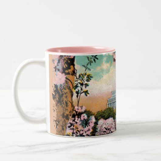 Cherry Blossom Painted Coffee Mok (Links)