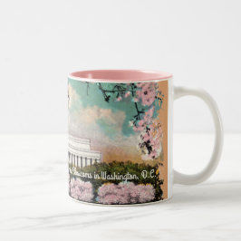 Cherry Blossom Painted Coffee Mok